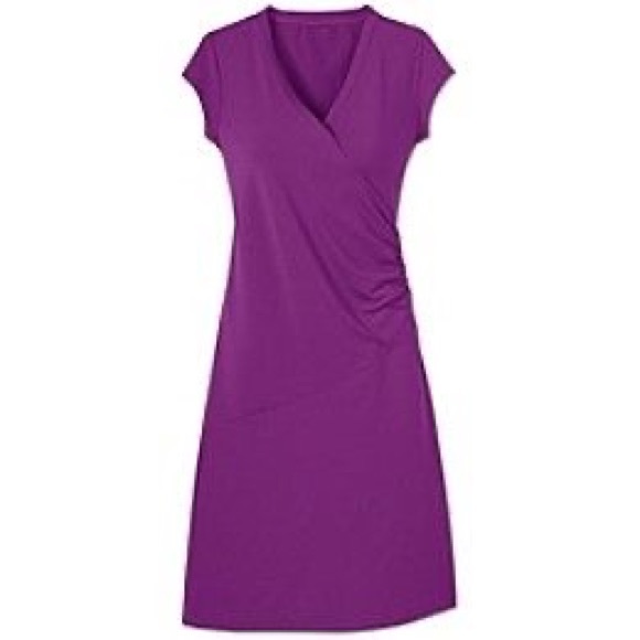 Athleta Nectar Faux Wrap Dress Purple Small Tall - Picture 2 of 15